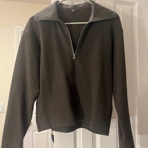 Uniqlo Women's Dark Brown Zip-Up Sweater